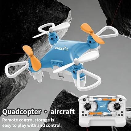 Mini Drone for Kids & Adults, Easy Stunt Flights with 360° Flips & Altitude Hold, LED Lights & Propeller Guards, Indoor/Outdoor Beginner-Friendly RC Quadcopter