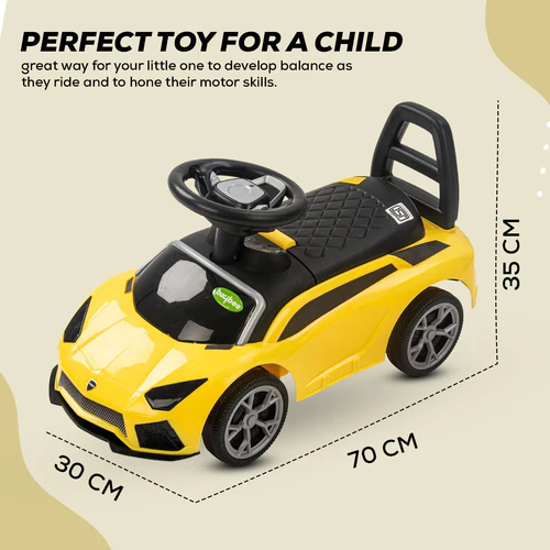 Push Ride on Car for Kids Ride on Toy Kids Car with Music, Storage & Backrest 1 to 3 Years Boy Girl