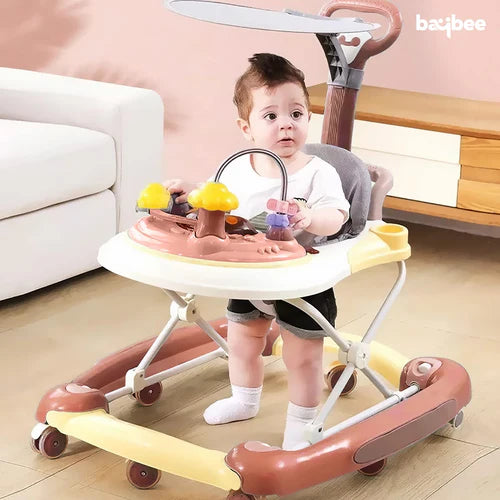 Baybee 4 IN 1 Nebula Baby Walker for Kids With Rocker, Parental Push Handle & Canopy | Activity Push Walker with Adjustable Height & Musical Toy Bar | Kids Walker for Baby 6-18 Months Boy Girl