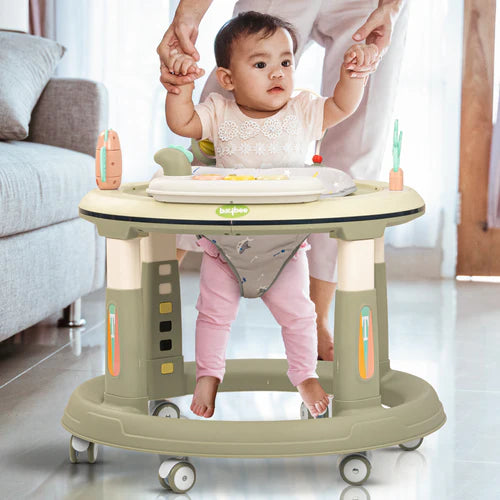 Baybee Melody Baby Walker for Kids, Round Kids Walker with 5 Adjustable Height & 360° Degree Swivel Seat