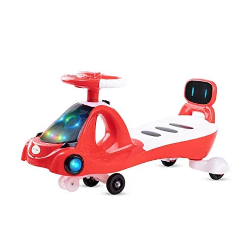 Baybee Miramar Kids Magic Swing Cars for Kids Baby, Twister Magic Ride on Toy Car for Kids with LED Lights, Music & PP Wheels, Kids Ride on Baby Magic car for Kids 3 to 8 Years Boys & Girls