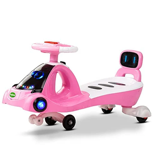 Baybee Miramar Kids Magic Swing Cars for Kids Baby, Twister Magic Ride on Toy Car for Kids with LED Lights, Music & PP Wheels, Kids Ride on Baby Magic car for Kids 3 to 8 Years Boys & Girls