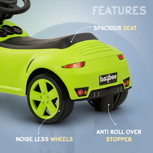 Bolt Push Ride on Car for Kids, Rideons Cars with Music, Light & Comfort Seat,Push Baby Car for Kids to Drive