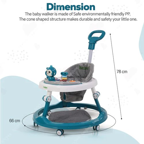 Drono Pro Baby Walker for Kids, Round Kids Walker with Parental Push Handle