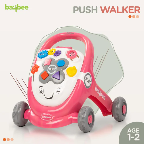 Baybee Oleo Baby Walker for Kids, Baby Activity Walker with Music, LED Light, Rotating Gears & Grip Push Handle | Kids Walker for Baby Toddlers | Baby Walker for 0 to 2 Years Boy Girl