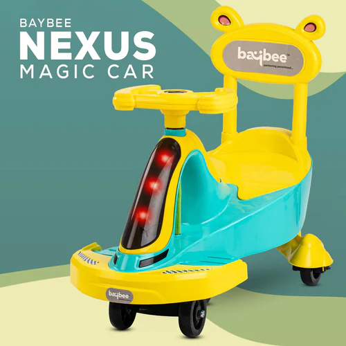 Baybee Nexus Magic Swing Cars for Kids/Baby | Twister Magic Car for Kids with LED Light, PP Scratch Free Wheels | Swing Car | Baby Car, Ride on Magic Car for Kids 3 to 8 Years Boys & Girls