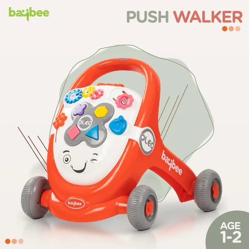 Baybee Oleo Baby Walker for Kids, Baby Activity Walker with Music, LED Light, Rotating Gears & Grip Push Handle | Kids Walker for Baby Toddlers | Baby Walker for 0 to 2 Years Boy Girl