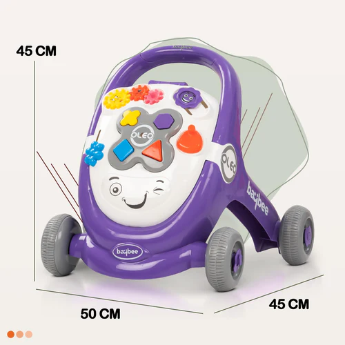 Baybee Oleo Baby Walker for Kids, Baby Activity Walker with Music, LED Light, Rotating Gears & Grip Push Handle | Kids Walker for Baby Toddlers | Baby Walker for 0 to 2 Years Boy Girl