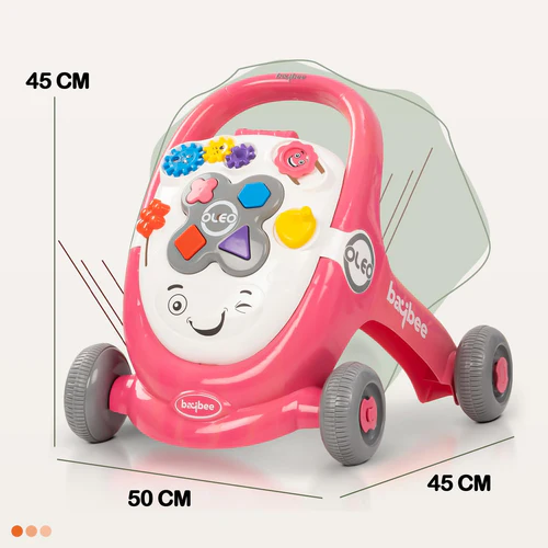 Baybee Oleo Baby Walker for Kids, Baby Activity Walker with Music, LED Light, Rotating Gears & Grip Push Handle | Kids Walker for Baby Toddlers | Baby Walker for 0 to 2 Years Boy Girl