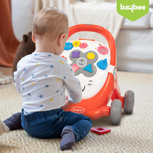 Baybee Oleo Baby Walker for Kids, Baby Activity Walker with Music, LED Light, Rotating Gears & Grip Push Handle | Kids Walker for Baby Toddlers | Baby Walker for 0 to 2 Years Boy Girl