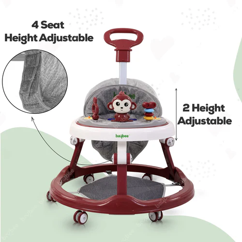 Drono Pro Baby Walker for Kids, Round Kids Walker with Parental Push Handle