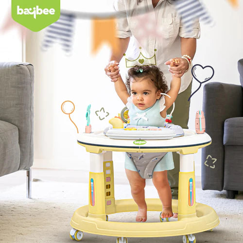 Baybee Melody Baby Walker for Kids, Round Kids Walker with 5 Adjustable Height & 360° Degree Swivel Seat