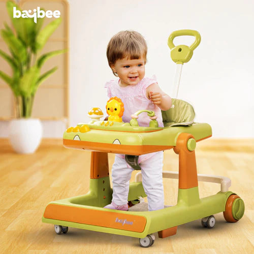 Baybee Zeni 3 IN 1 Baby Walker for Kids, Activity Kids Walker with Parental Push Handle & 3 Height Adjustable, Walker for Baby with Musical Toy Bar & Stopper, Walker Baby 6-18 Months Boys Girls