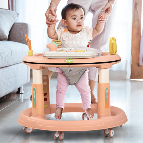 Baybee Melody Baby Walker for Kids, Round Kids Walker with 5 Adjustable Height & 360° Degree Swivel Seat