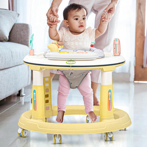 Baybee Melody Baby Walker for Kids, Round Kids Walker with 5 Adjustable Height & 360° Degree Swivel Seat