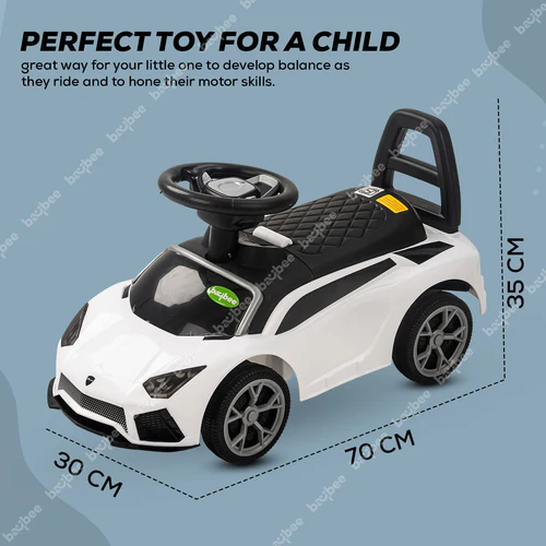 Push Ride on Car for Kids Ride on Toy Kids Car with Music, Storage & Backrest 1 to 3 Years Boy Girl