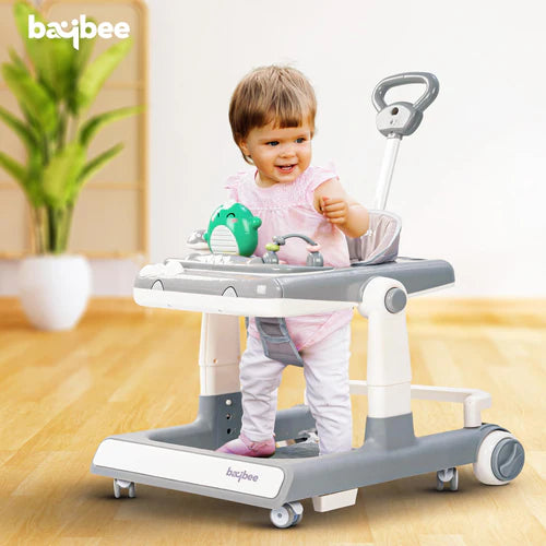 Baybee Flix 3 IN 1 Baby Walker for Kids, Activity Kids Walker with Parental Push Handle & 3 Height Adjustable, Walker for Baby with Musical Toy Bar & Stopper, Walker Baby 6-18 Months Boys Girls