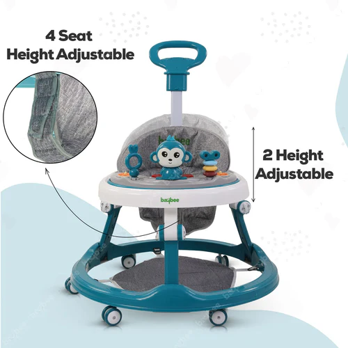 Drono Pro Baby Walker for Kids, Round Kids Walker with Parental Push Handle