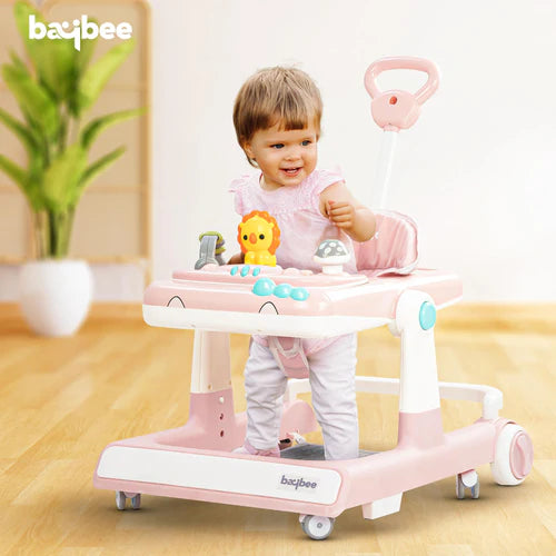 Baybee Zeni 3 IN 1 Baby Walker for Kids, Activity Kids Walker with Parental Push Handle & 3 Height Adjustable, Walker for Baby with Musical Toy Bar & Stopper, Walker Baby 6-18 Months Boys Girls