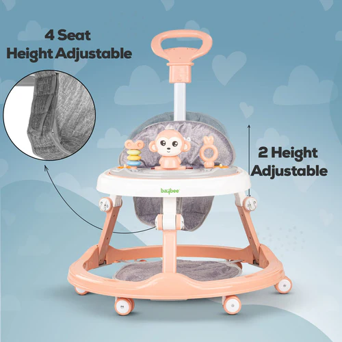 Drono Pro Baby Walker for Kids, Round Kids Walker with Parental Push Handle