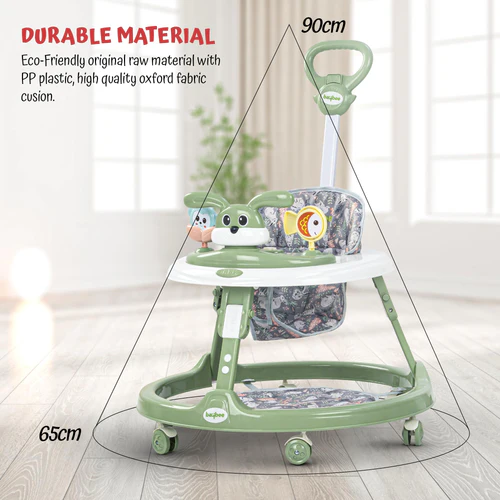 2 in 1 Bunny Pro Baby Walker for Kids with Push Handle, Kids Walker with 2 Adjustable Height, Mat & Musical Toy Bar  Activity Walker for Baby  Push Walker Baby 6-18 Months Boys Girls